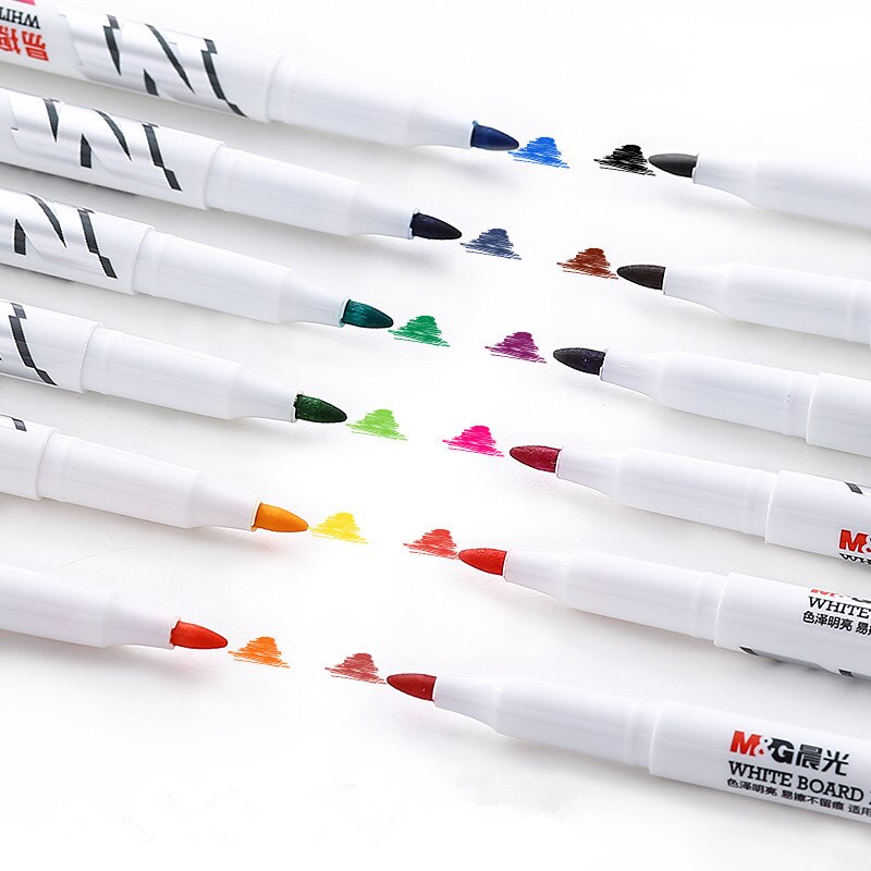 12 color white board pens, water-based pens, non-toxic children's painting learning pens, school office stationery
