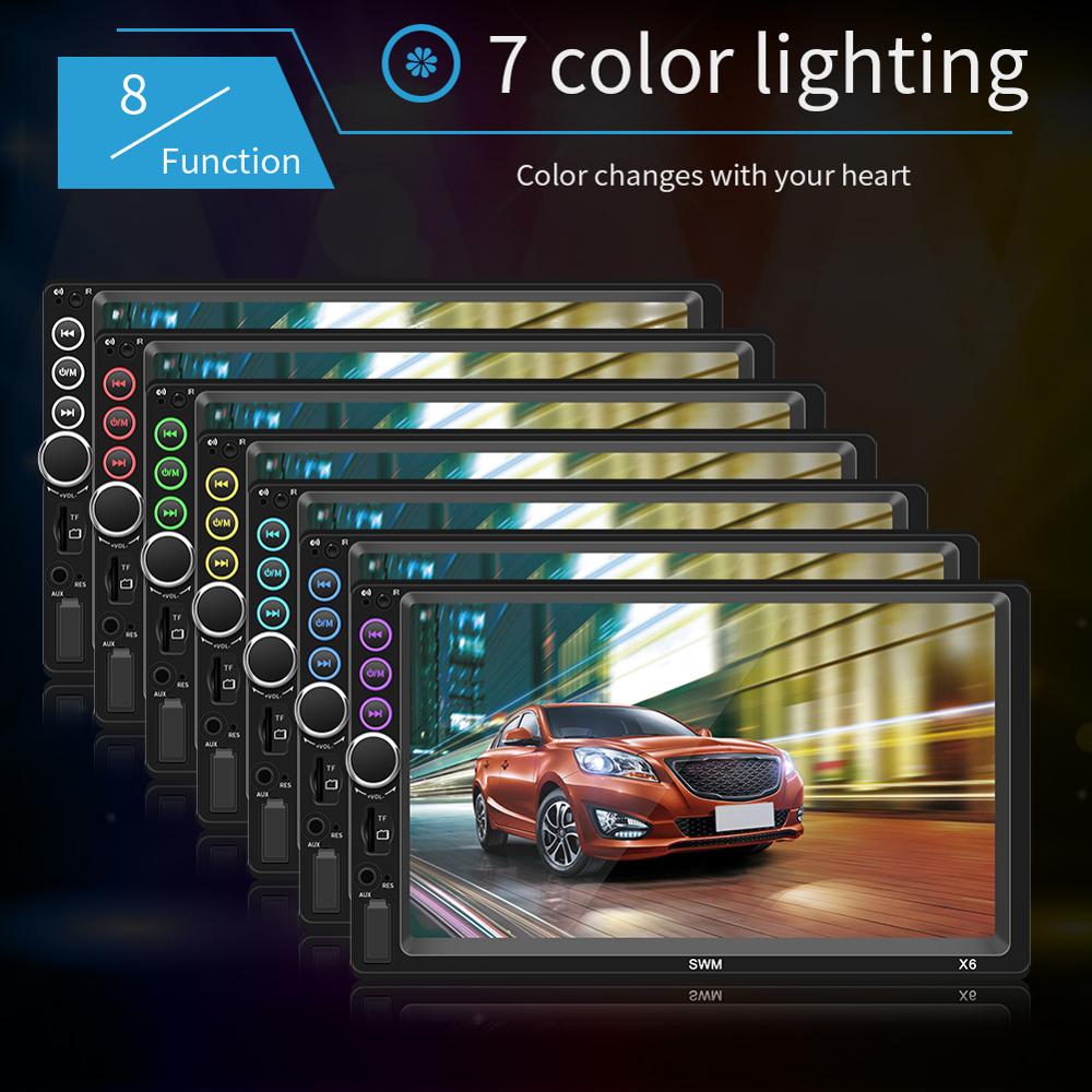 Double 2 DIN Car Radio 7 inch Display Multimedia Bluetooth AUX Auto Stereo Head Unit Touch Screen HD Multimedia Players