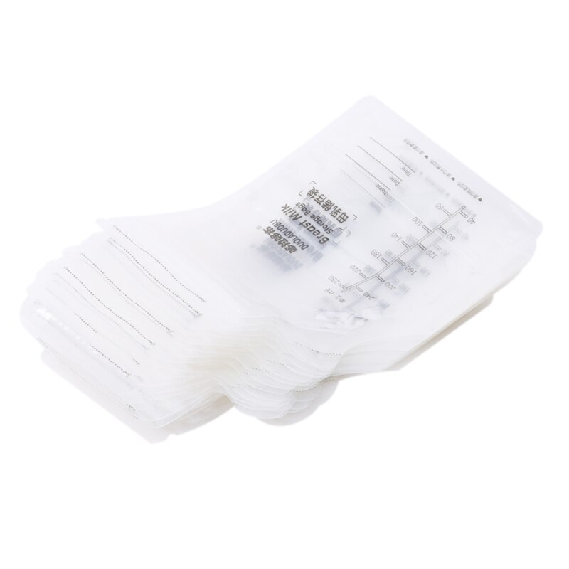 Transparent 30pcs/pack Milk Bags Mother Milk Baby Food Storage Breast Milk Storage Bag Free Baby Safe Feeding Bags: Default Title