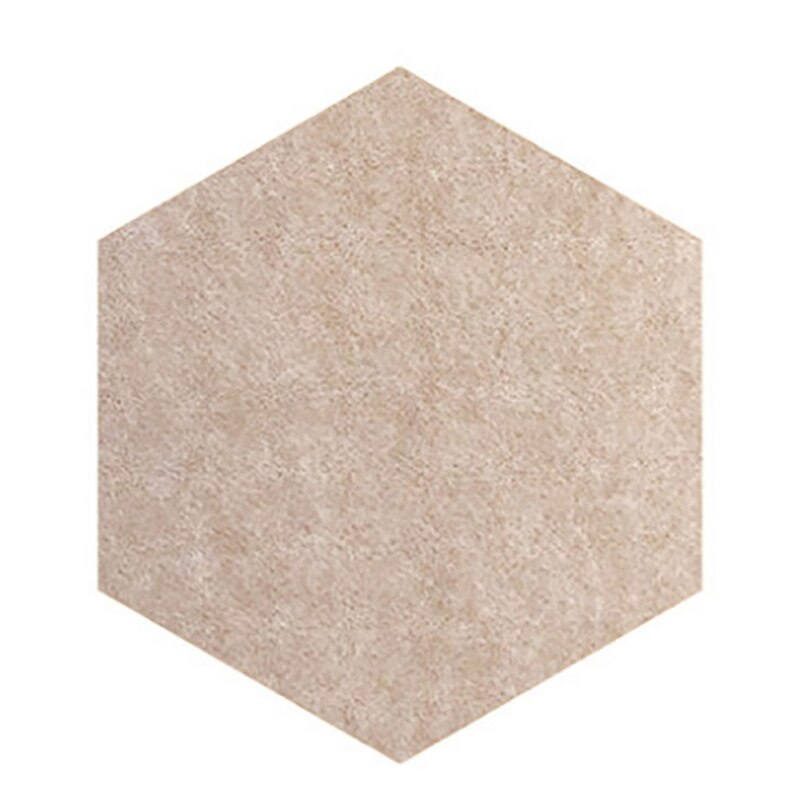 Hexagon Notice Board Self-Adhesive Felt Board Diameter 20cm DIY Photo Wall Decoration for Classroom Kitchen Bedroom Cafe: Pure camel
