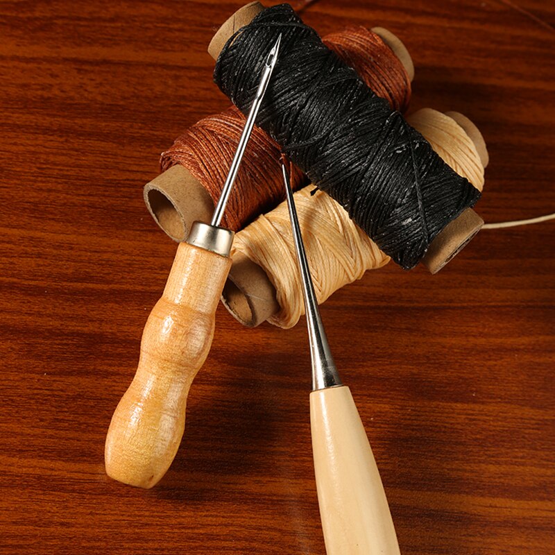 IMZAY-máquina de coser Manual de cuero, Kit de herramientas de costura de cuero con costura rápida, juego de accesorios de herramientas de ranurado de perforación de artesanía de cuero