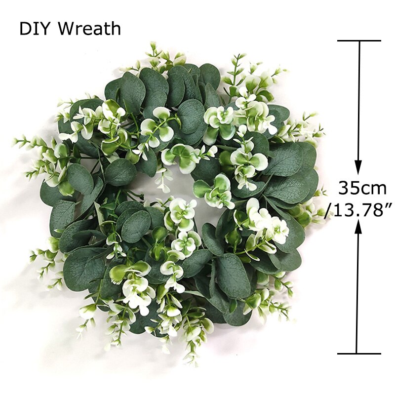 Low Price Flower Wreath DIY Material Craft Hanging Ornament Indoor Use Foam Eucalyptus Summer Wreath