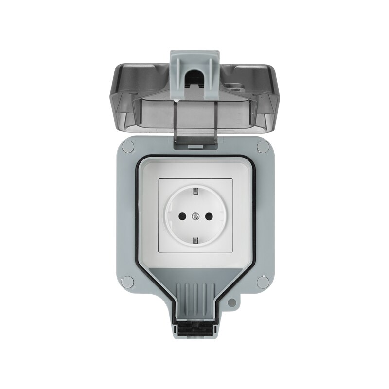 IP66 single 1-gang Multifunction five hole socket with indicator and switch waterpoof enclosure