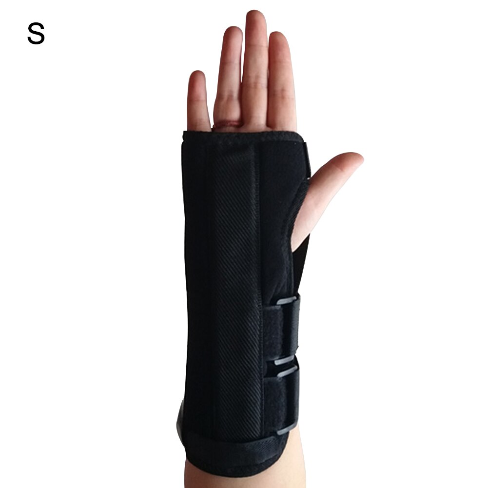 Wrist Brace Adjust Wristband Alloy Wrist Brace Wrist Support Splint Fractures Carpal Tunnel Sport Sprain Mouse Hand Wristbands: RIGHT / S