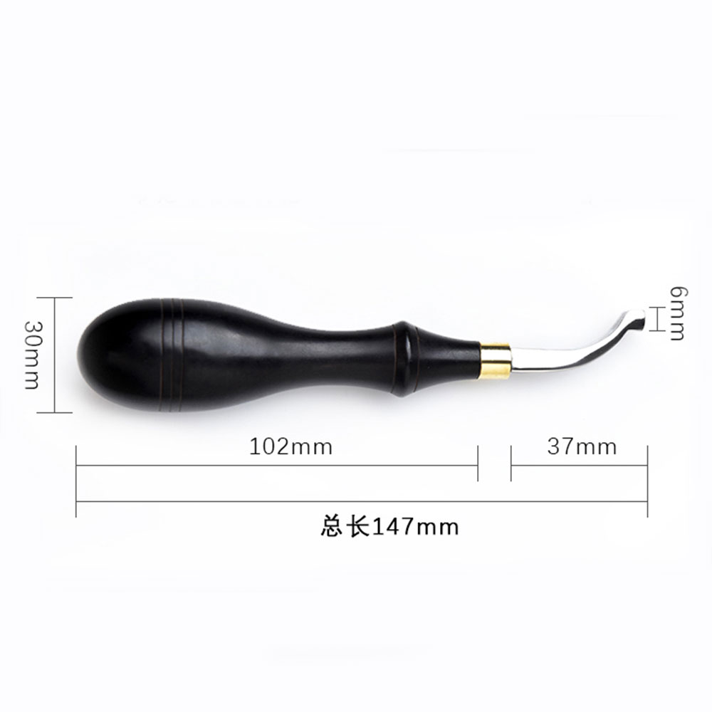 Leather Edge Creaser Leathercraft Edge Creasing Tool Leather Craft Hand Tools Leather Edge Tool with Wood Handle cold press