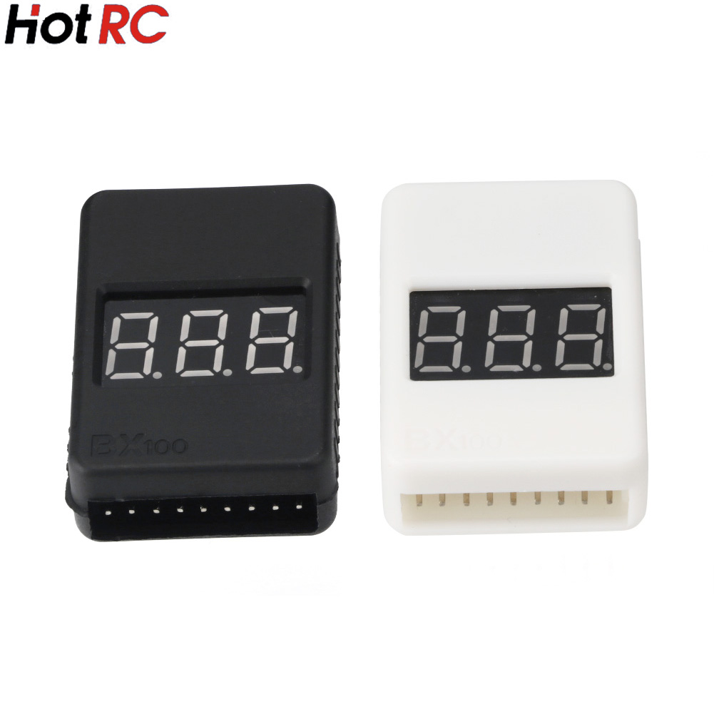 1 /2 pcs BX100 1-8S Lipo Battery Voltage Tester/ Low Voltage Buzzer Alarm/ Battery Voltage Checker with Dual Speakers