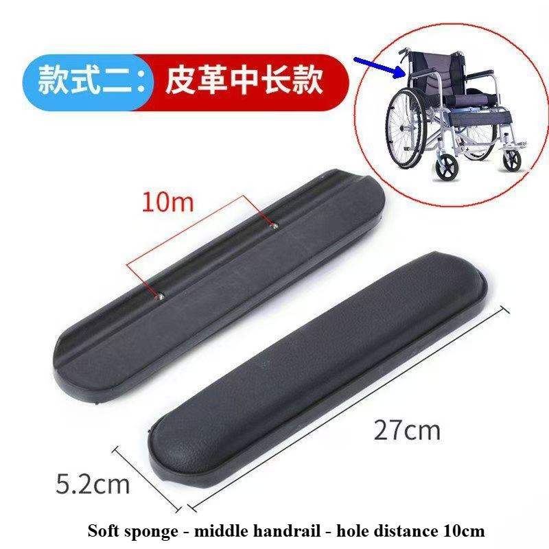 Elder Patient Universal Wheelchair Armrest Replacement Wheelchair Accessories Armrests with Screws Wheelchair Padded Health Care: Silver / Small