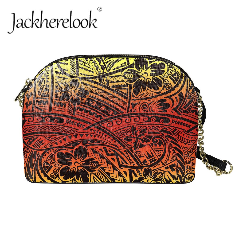 Jackherelook Ladies Hawaiian Hibiscus Flower Pattern Girls Polynesian Style Trendy Party Corssbody Messenger Chain Bolsa: ZBAB087D49