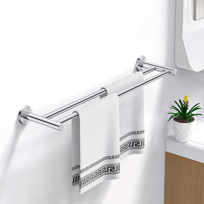 JFBL Double Towel Bar Rack Wall Mounted Towel Rod For Bathroom, Long Large Modern Towel Holder, Stainless Steel