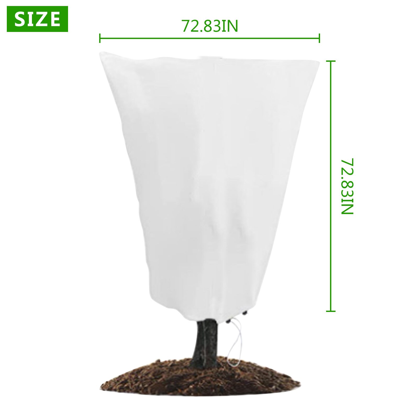 Plant Cover Winter Warm Cover Tree Shrub Plant Protecting Bag Frost Protection For Yard Garden Plants Small Tree Sapling: 1.85x1.85m