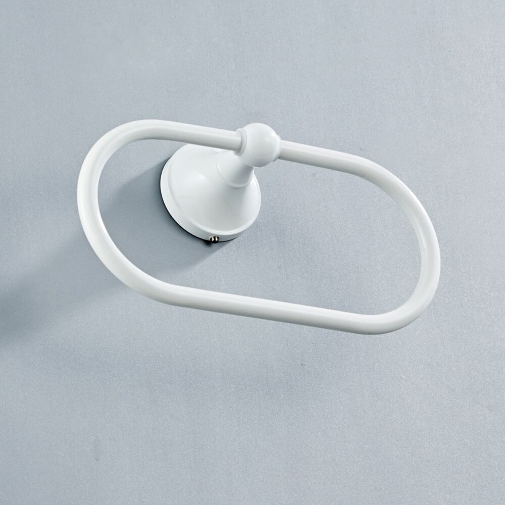 Moderne Wandmontage Handdoek Plank Eenvoud Spray Handdoek Ring Ovale Handdoek Opknoping Rack Voor Badkamer Keuken Hotel