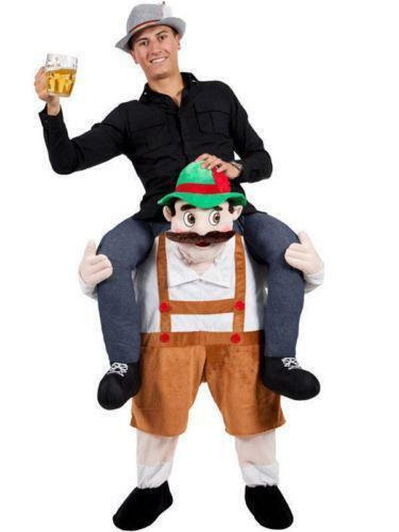 Carry Bavarian Beer Guy Ride On Me Oktoberfest Mascot Fancy Dress Costume Advertising Carnival Halloween Xmas Easter
