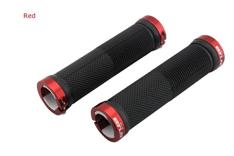 Mountain Bike Grip Lock On Cycling Double Lockable Handle Grip for MTB Bike Handlebar Bicycle Grip Bike Aluminum Alloy+Rubber: Red