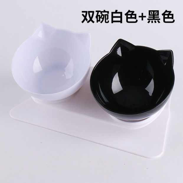 2-In-1 Kat Kom Water Dispenser Automatische Water Opslag Hond Kattenvoer Kom Voedsel Container Met water Huisdier Leuke Waterer Feeder: GRAY