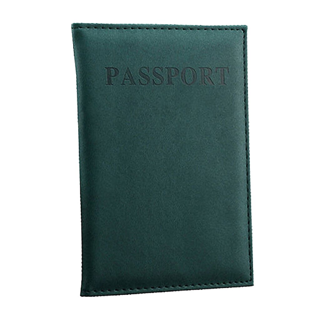Women Pu Leather Passport Cover Travel Card Ticket Passport Holder Case Cute Lettter Covers For Passport Porta Pasaporte #W3: Dark Geen