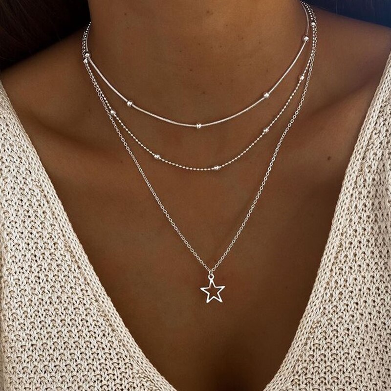 Punk Gold wielowarstwowa pszenica słońce naszyjnik wąż dla kobiet w stylu Vintage 2021 łańcuszek wisiorek Choker biżuteria prezenty ślubne INS Trendy: OV54705