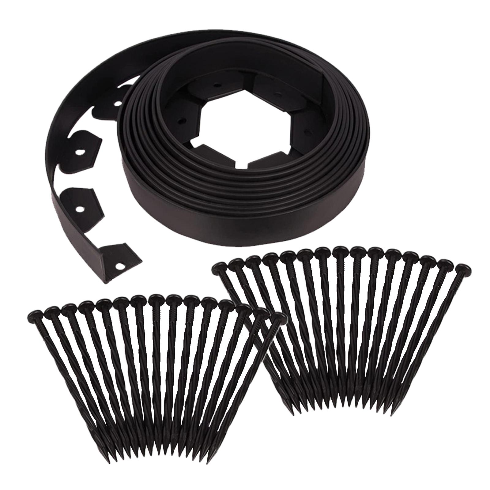 10M Yard Edging Kit Boundaries Landscape Border for Fence Patio Driveway