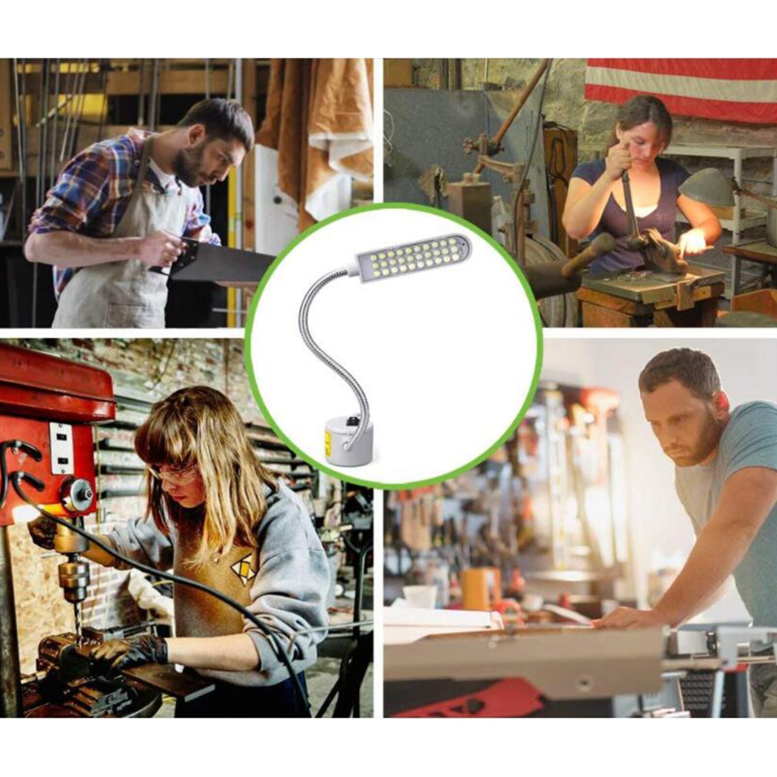 Portable Sewing Machine Desk LED Light Sewing Machine Table Top LED Bright Lamp Flexible Gooseneck Lamp EU Plug