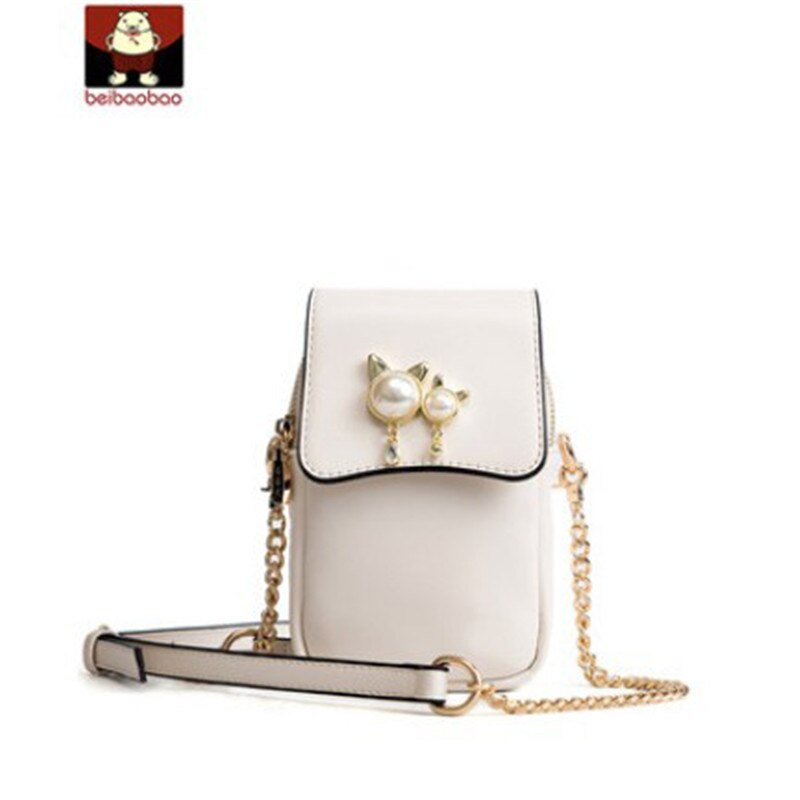 Beibaobao PU female mobile phone bag leisure Messenger Bag Mini chain bag leisure Bags