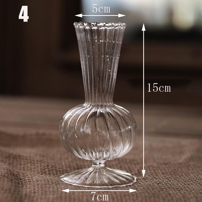 Home Decor Glass Vase Crystal Flower Vase Room Decor Flower Pot Modern Hydroponic Plants Wedding Home Decoration Accessories: 4