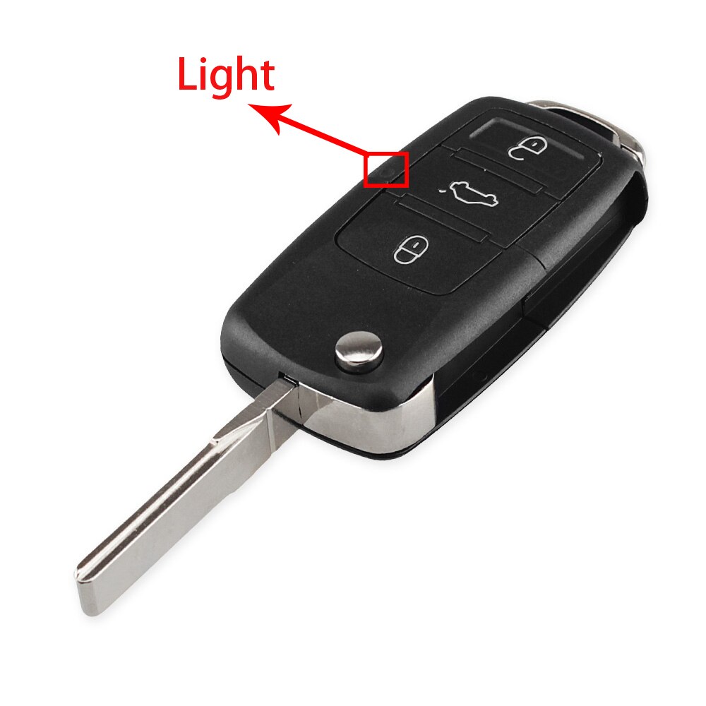Keyyou 3 knapps flip fjärrnyckel skal nyckelfodral för vw volkswagen tiguan golf sagitar polo  mk6 caddy passat  b6 auto nycklar fall: Modell 2