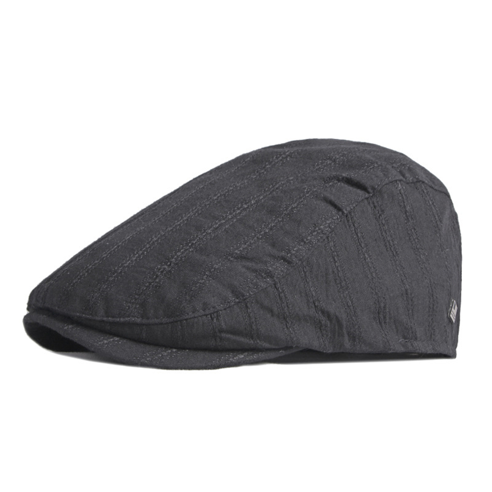 Showersmile Platte Pet Voor Mannen Vrouwen Ierse Baret Hoed Katoen Krantenverkoper Caps Lichtgewicht Driver Ivy Zomer Boina Navy Wit Grijs: Black