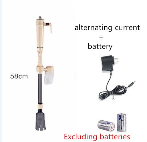 filtro de agua de acuario actualizado, cambio de batería, sifón eléctrico, aspiradora automática para el hogar, tanque de peces, lavadora de filtro de bombeo de grava: 58DC