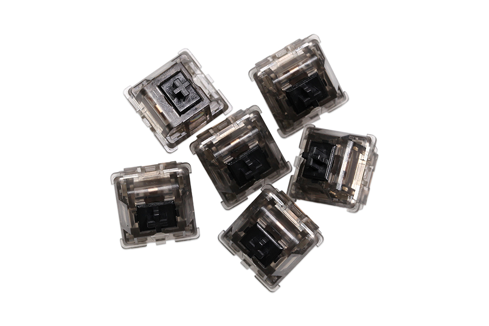 DUROCK Linear Switches Translucent Smokey L7 Switch with 62g 67g 78g Gold-Plated Spring Smooth Black Stem 5 Pins for Keyboard