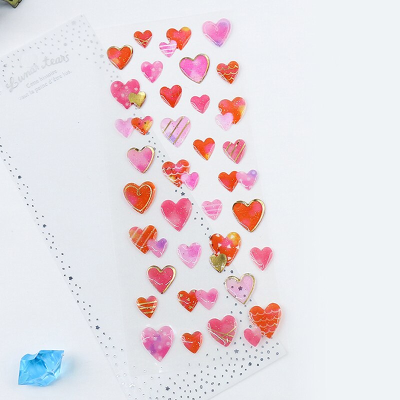 Fantasy water stickers bronzing 3D environmental protection mobile phone diary handbook sticker material children's: D-4