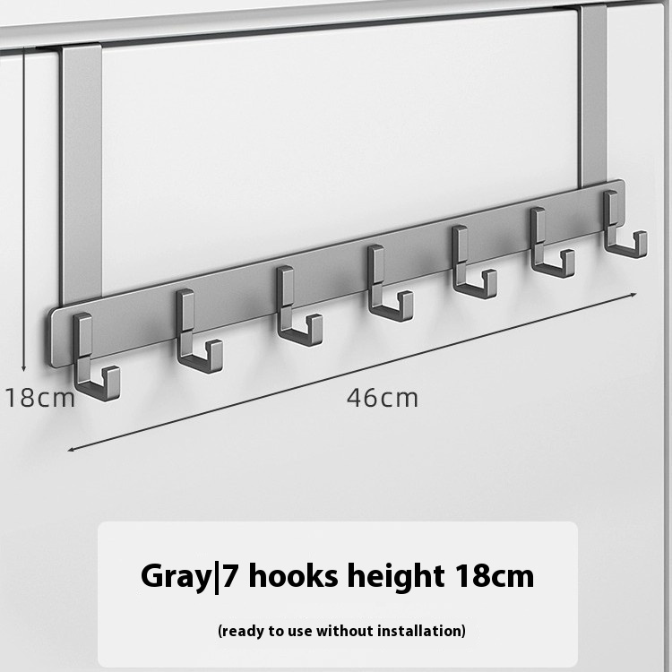 Över dörrkrokar, robust dörrhängare, kraftig att installera för badrum, sovrum, kök, hängande handdukar, rockar.: Vit