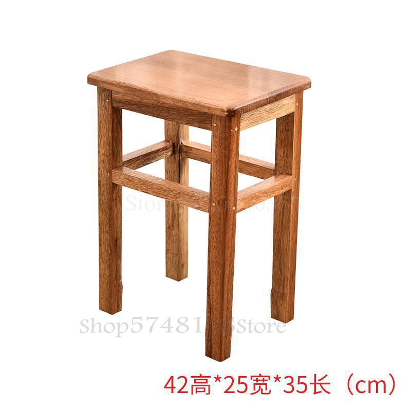 Solid wood dining Bar stool home restaurant stool dining chair makeup wooden stool high reinforcement board school student stool: unit cm 9