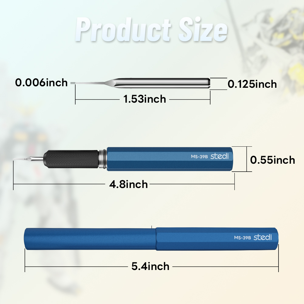 stedi Model Scriber,Tungsten steel Blades,for Modeling Hobby,RG Scale Model,Gundam Model Kit,for Scribing line, Engraved: Blue