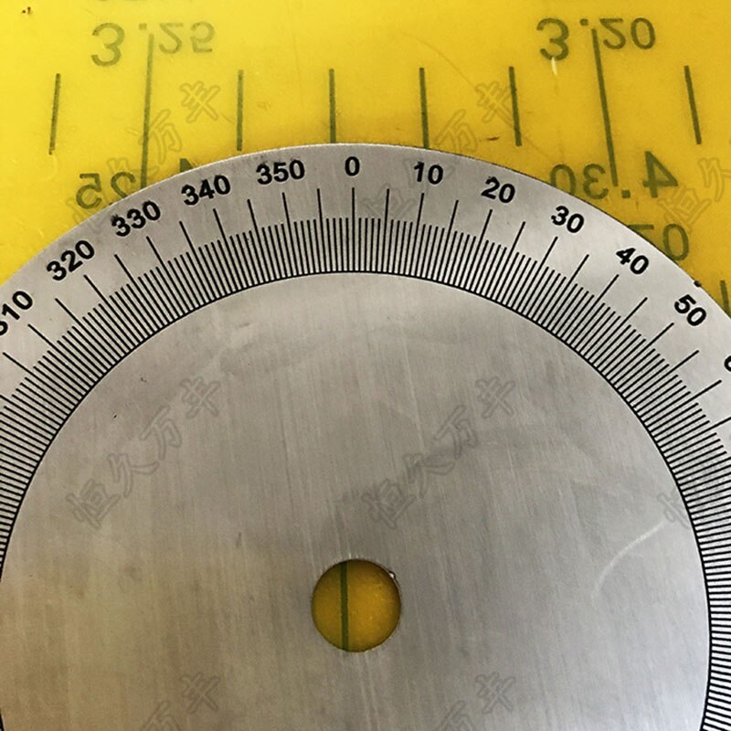 Dial clockwise round piece 360 degree stainless steel measuring instrument 94x8x1