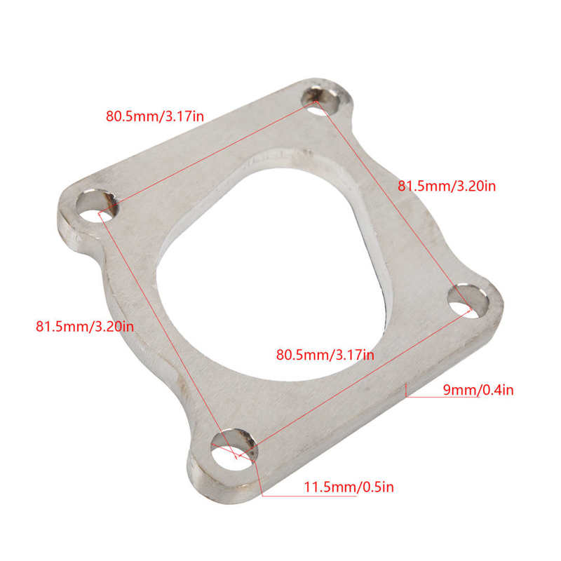 4 Bolt Auto Exhaust Turbo Flange Downpipe Stainless Steel Durable Adapter Replacement for K04 S4 RS4