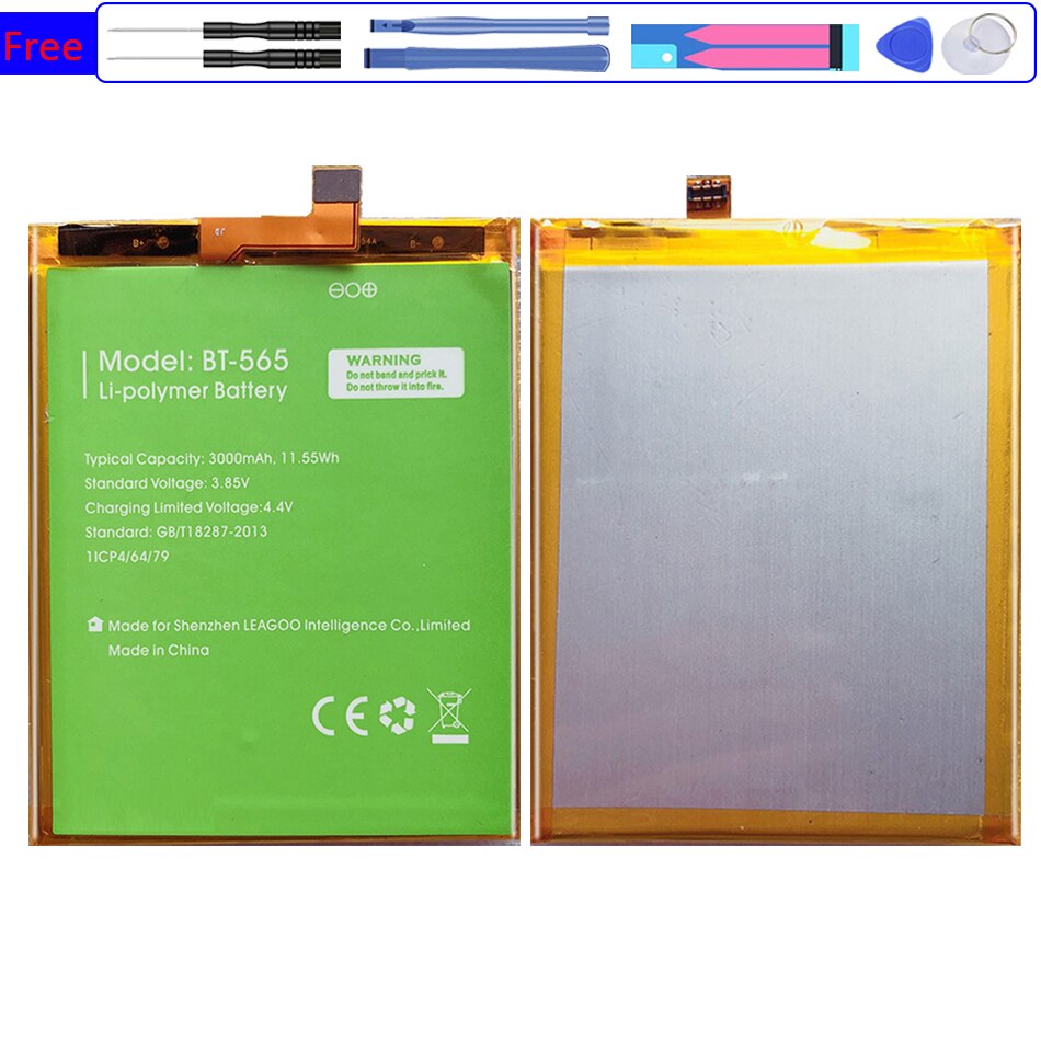 Bateria bt565/bt566 3000mah para leagoo kiicaa mix t5 t5c bt565 bt566 bateria