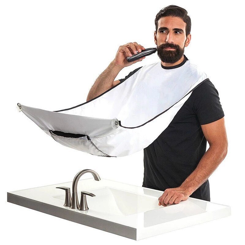 Waterproof Beard Shaving Bib Men Beard Trimming Apron Grooming Kit Beard Catcher Haircut Razor Shaver Bathroom Accessories