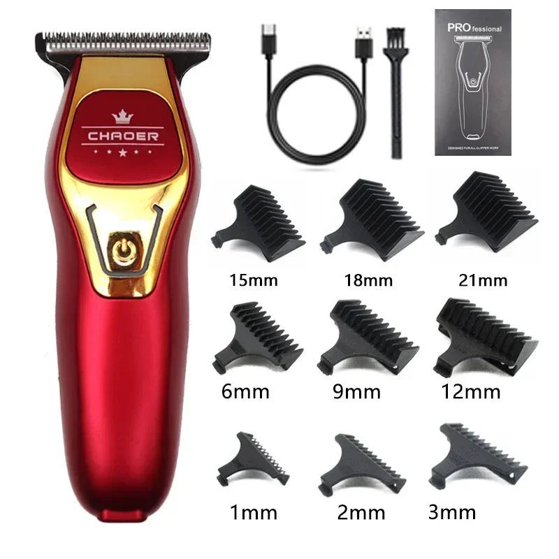 CHAOER A97 Professionelle Herren-Haarschneidemaschine, Mini-Akku-Haarschneidemaschine, 0 mm, rasierter Kopf, USB-Aufladung, Haarschneidemaschine: Gelb
