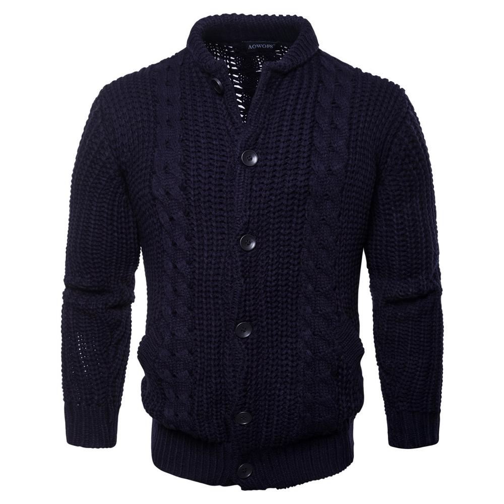 Men Autumn Thick Business Casual Sweater Men Slim Fit Knitwear Outwear Warm Winter Sweaters: Default Title