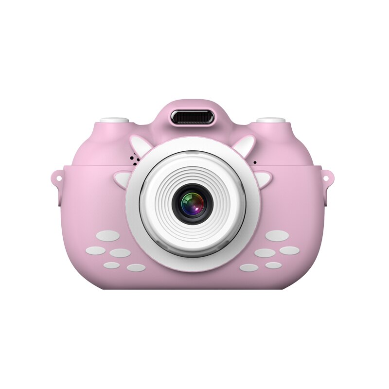 Mini lovely Anti-fall children's digital camera 3.0 screen full HD 1080P support various languages kids camera for kids: Pink / Standard