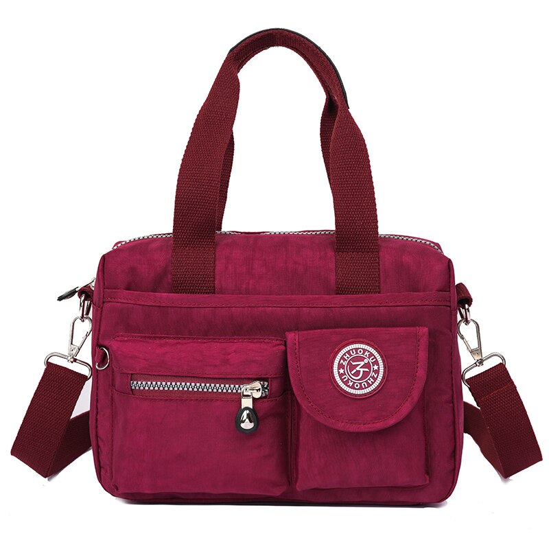 Bolsa de ombro feminina, bolsa casual feita em nylon de marca famosa, estilo carteiro, bolsa de mão e de ombro para mulheres feminina: grape purple