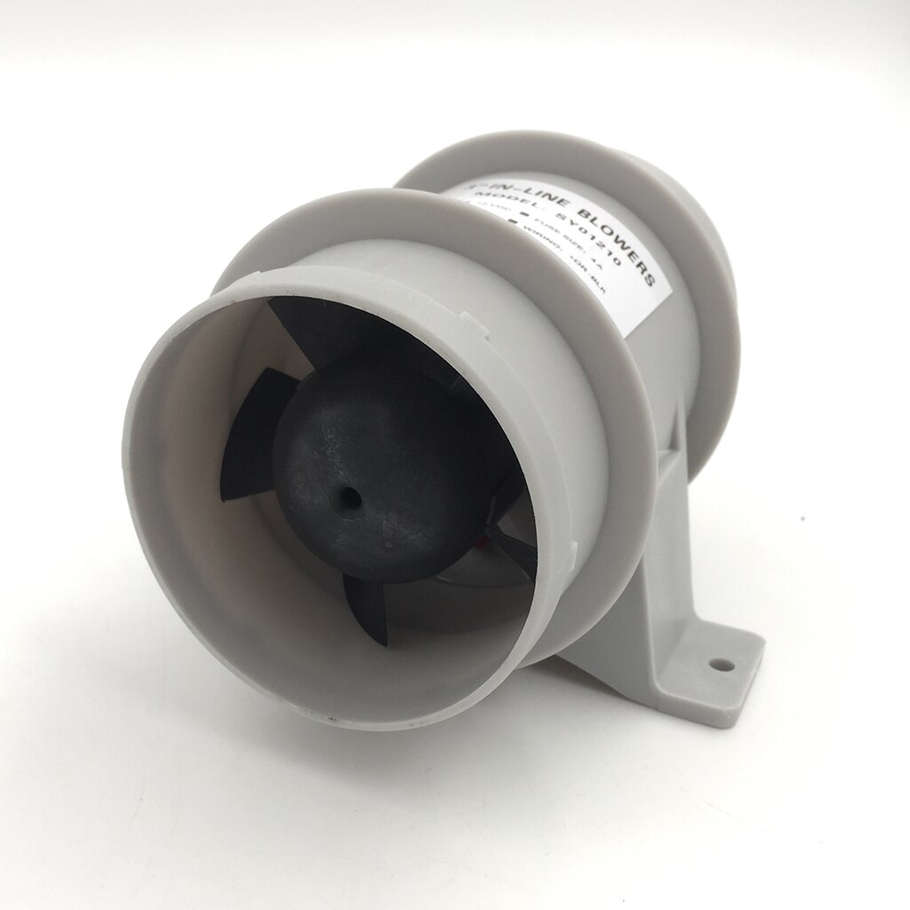 Cichy dmuchawa morski wybrzuszenie beczki turbosprężarka wentylator odporny na wodę 12V (3-Cal)