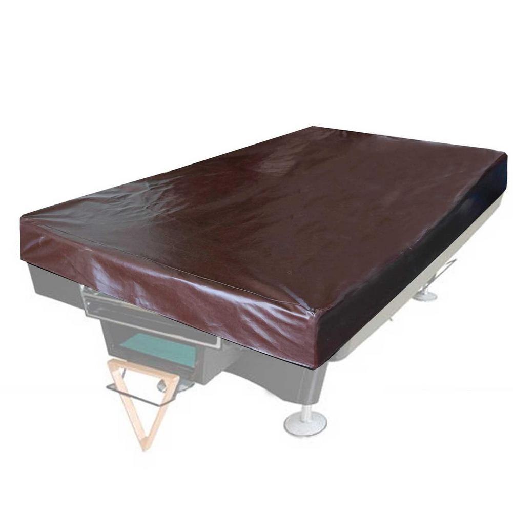 Leather Billiard Cover Durable Heavy Duty Waterproof Tear-proof Table Cover For Most Standard Pool Tables 7 Feet: Brown