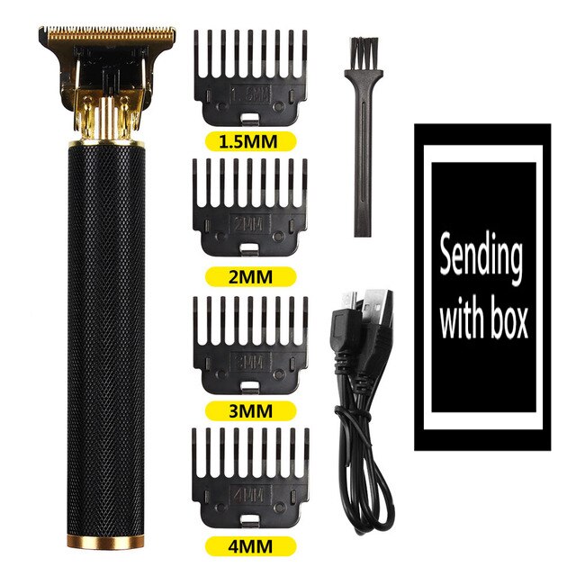 Tondeuse à cheveux professionnelle 2022 T9 0mm pour hommes, rasoir électrique pour barbe et barbier, Machine pour couper les cheveux: black