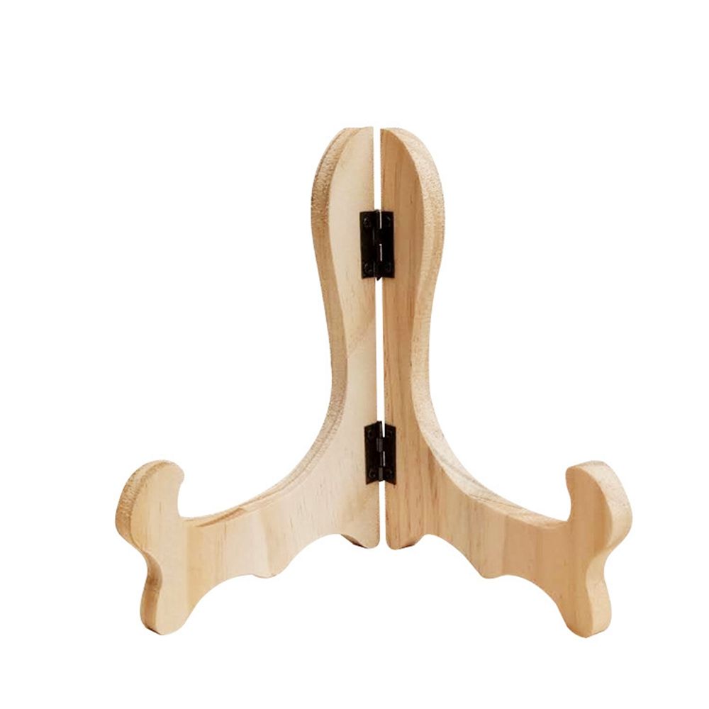 Tre bærbar hjemdekor porselenstallerken display sammenleggbart oppbevaringsstativ dekorativt stativ staffeli displaystativ: Mørkegrå