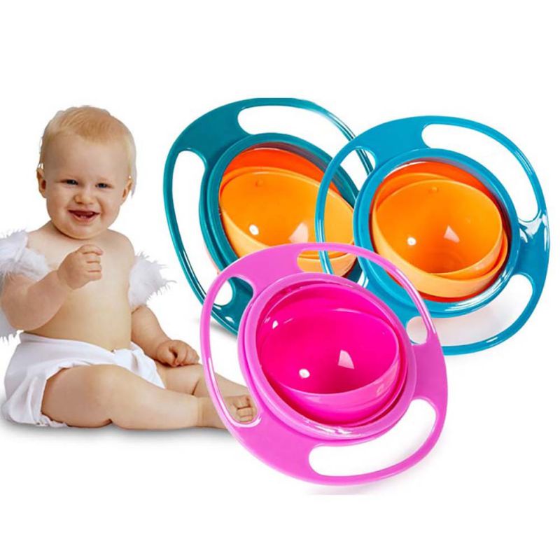 Magic Bowl 360 Rotate Spill-Proof Infants Toddler Baby Kids Training Feeding Bowl Practice Feeding Spill no spill