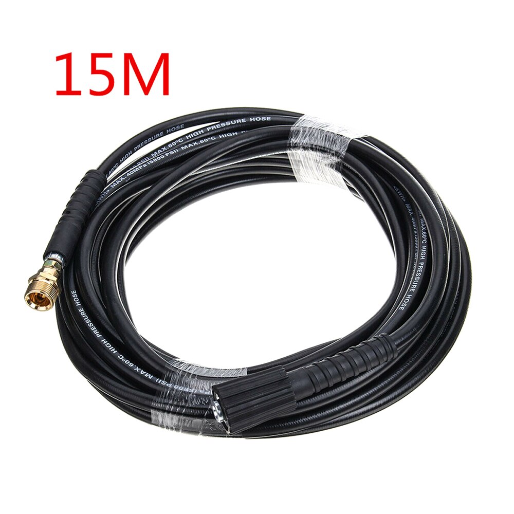 Flexible Hose High Pressure Cleaning Machine Water Pipes Compatible with Kar-chers K2 / K3 / K4 / K5 / K6 / K7: 15M