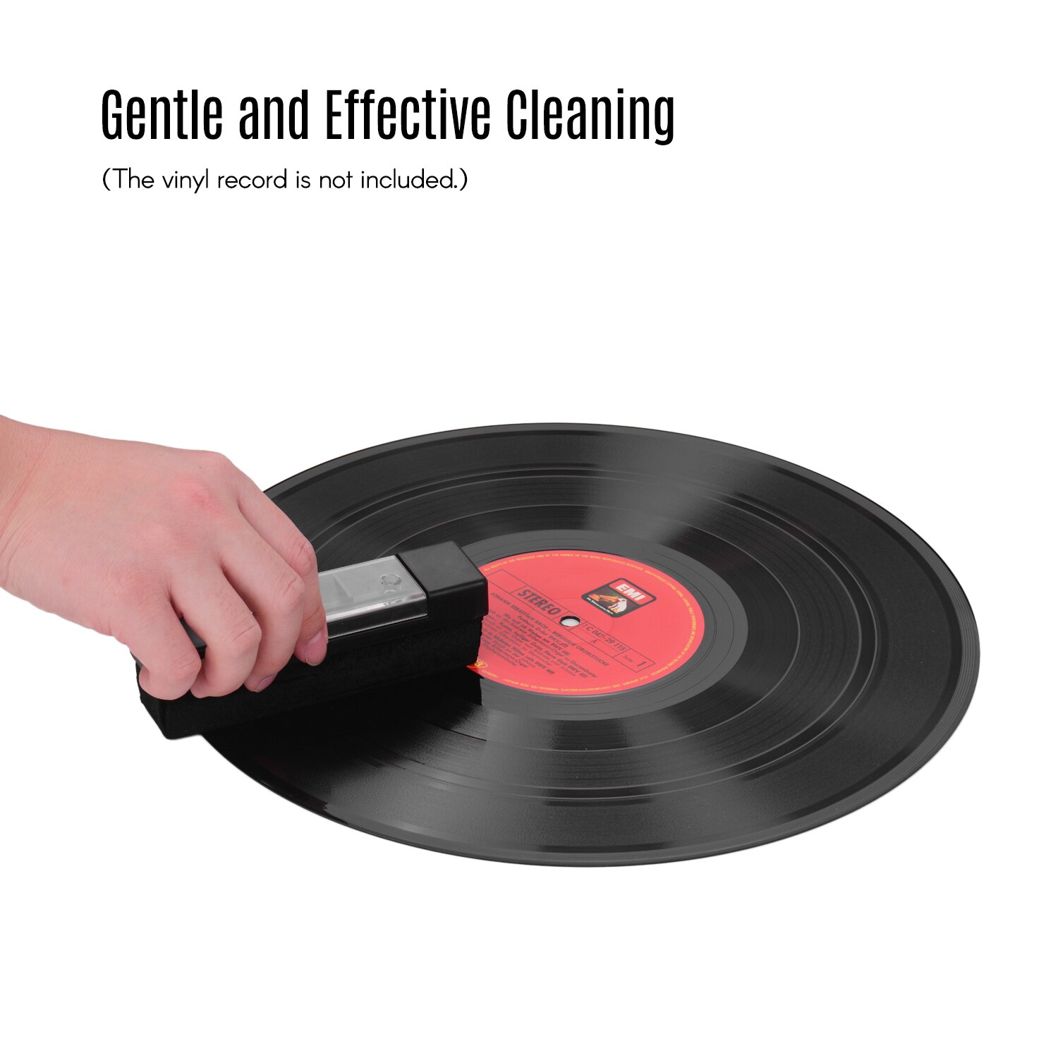 3-in-1 Soft Velvet Record Cleaner Cleaning Brush with Small Brush and Needle Brush for Vinyl Records Anti Static Cleaning Tool