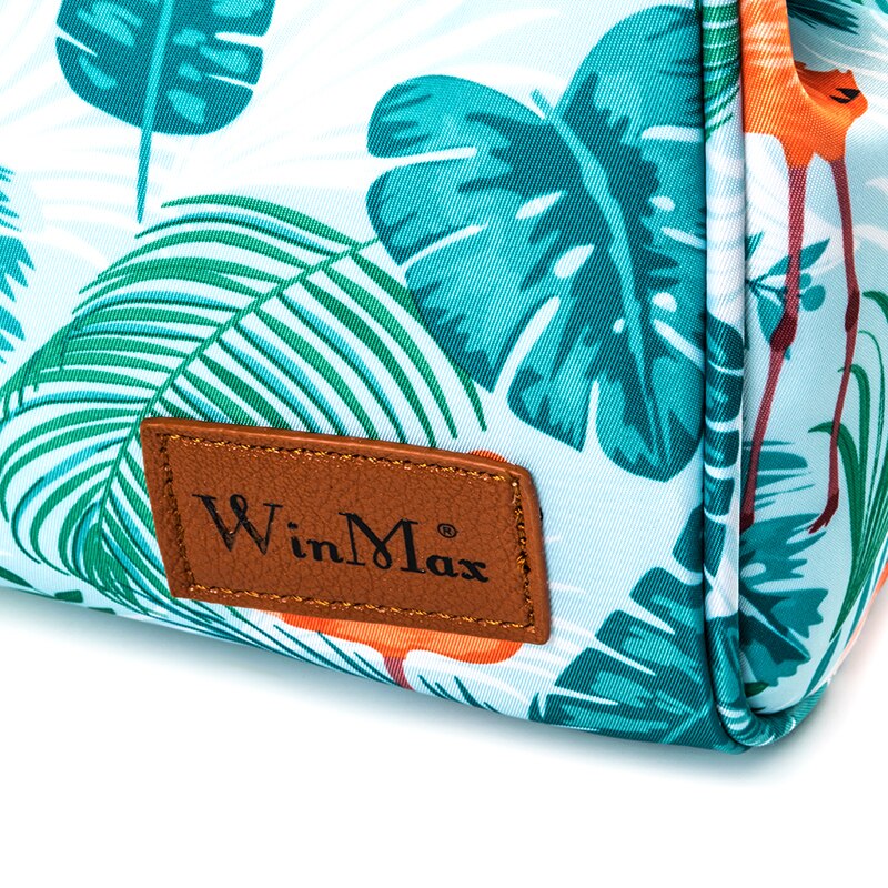 Winmax Geïsoleerde Lunch Tas Thermische Tote Handtas Flamingo Print Opbergzakken Koeler Picknick Voedsel Lunchbox Tas Voor Kinderen vrouwen