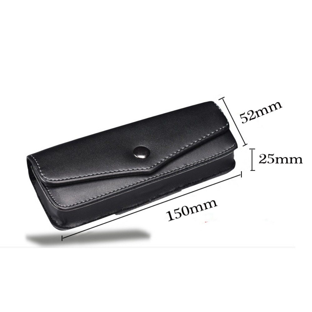 Luxe riem draagbare PU-brillenkoker heren draagbare lederen leesbril opbergdoos telefoontassen en gereedschapsdraagtassen