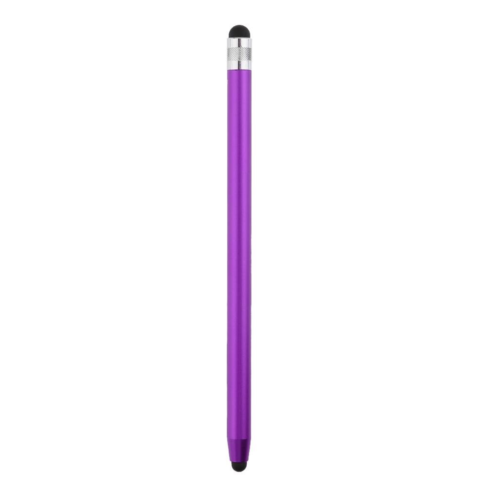 WK128 Round Dual Tips Capacitive Stylus Touch Screen Drawing Pen Tools Drawing Pen Tablet PC Parts For Phone Ipad 10 Colors: purple